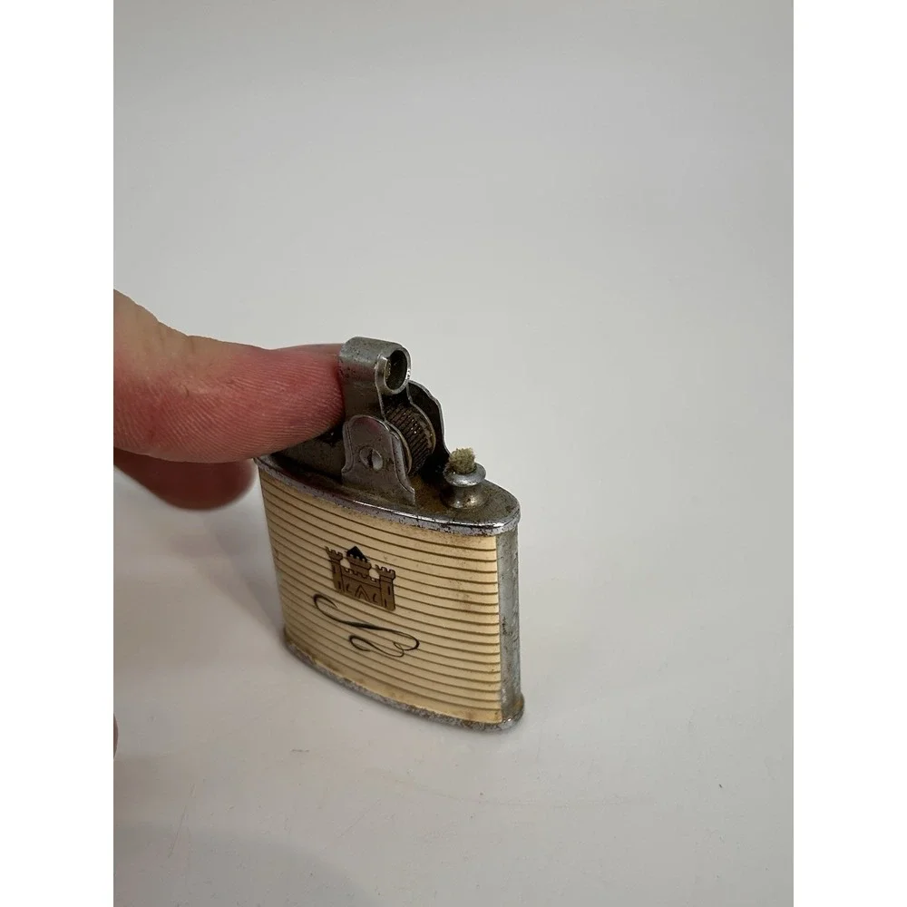 Vintage Continental CMC Flip Top Lighter Kent Gold Advertising Made in Japan